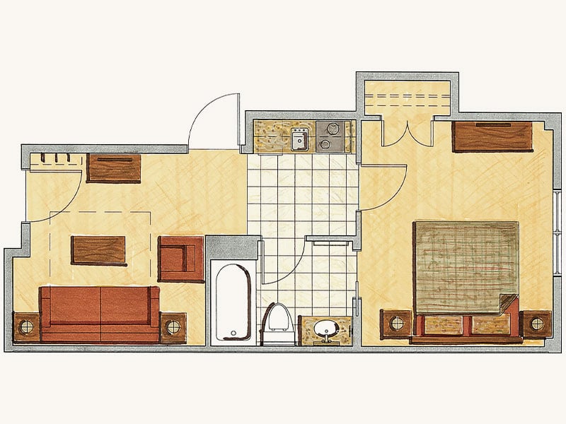 Suite Residence Floor Plan - Grand Lodge at Peak 7